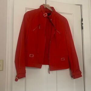 Escada Womens Red Bomber Jacket